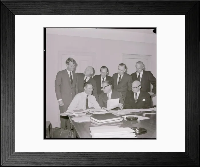 Framed Print : Robert F. Kennedy Attending a Meeting With Colleagues Framed Print : Robert F. Kennedy Attending a Meeting With Colleagues