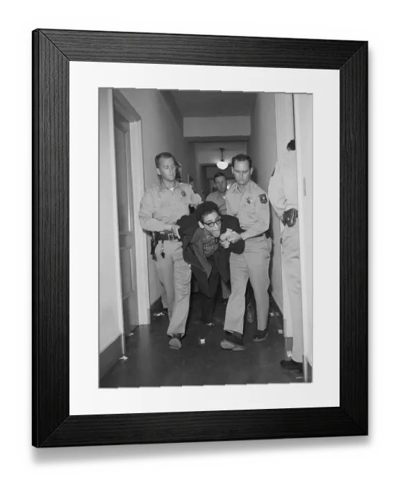 Framed Print : Police Carrying Student Demonstrator Framed Print : Police Carrying Student Demonstrator