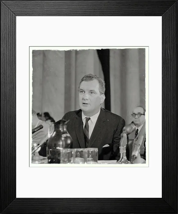 Framed Print : Edward Bennett Williams at Bobby Baker Hearings Framed Print : Edward Bennett Williams at Bobby Baker Hearings