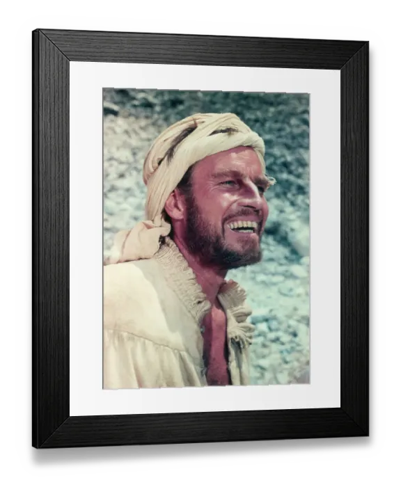 Framed Print : Charlton Heston Smiling Framed Print : Charlton Heston Smiling