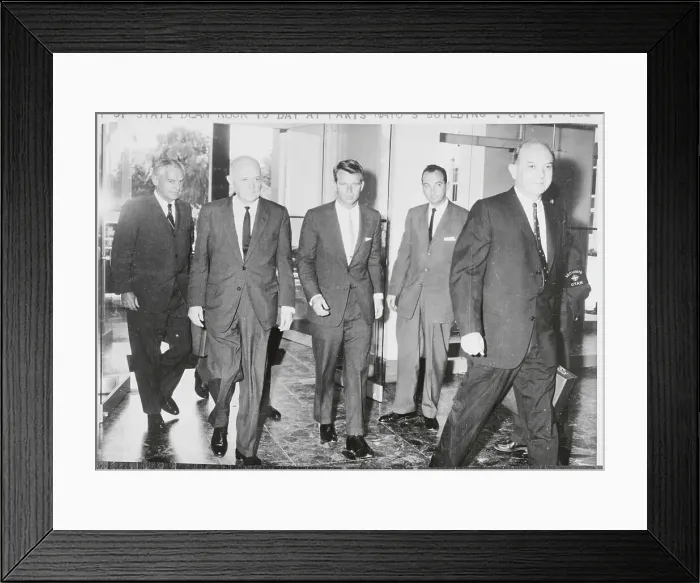 Framed Print : Robert Kennedy and Family Talking With Maxwell Taylor Framed Print : Robert Kennedy and Family Talking With Maxwell Taylor