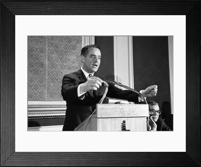 Framed Print : Sargent Shriver Gestures During Address Framed Print : Sargent Shriver Gestures During Address