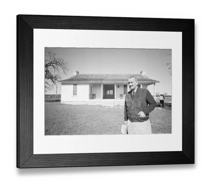 Framed Print : President Johnson at Birthplace Framed Print : President Johnson at Birthplace