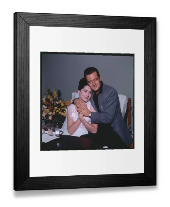 Framed Print : Robert Goulet Embracing Wife Framed Print : Robert Goulet Embracing Wife