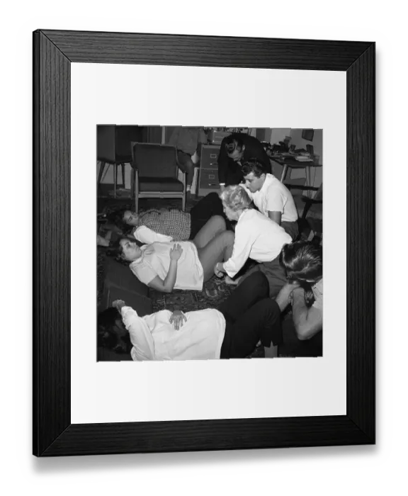 Framed Print : Mothers-To-Be in Natural Childbirth Class Framed Print : Mothers-To-Be in Natural Childbirth Class