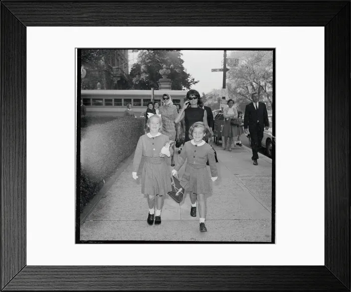 Framed Print : Caroline Kennedy Walking to School Framed Print : Caroline Kennedy Walking to School