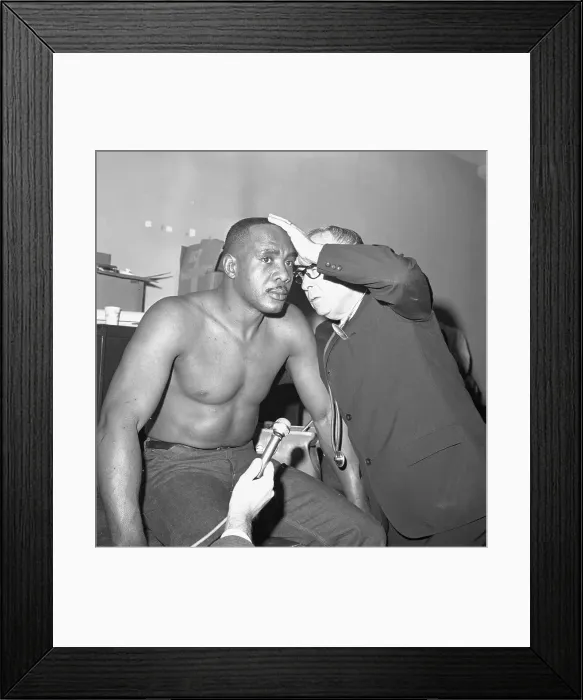 Framed Print : Doctor Examining Sonny Liston Framed Print : Doctor Examining Sonny Liston