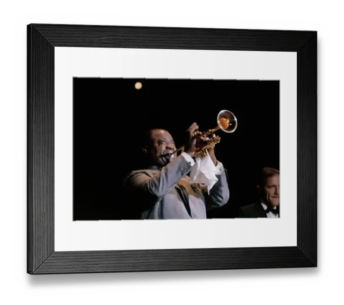 Framed Print : Louis Armstrong Playing Trumpet in Concert Framed Print : Louis Armstrong Playing Trumpet in Concert