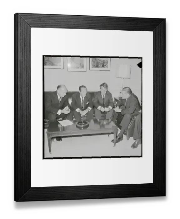 Framed Print : Robert Kennedy in a Meeting with Robert McNamara and Others Framed Print : Robert Kennedy in a Meeting with Robert McNamara and Others