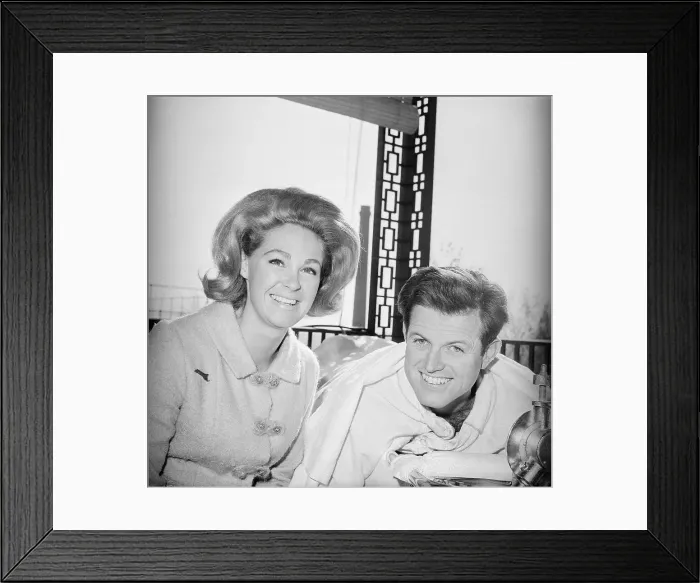 Framed Print : Edward Moore Kennedy and Wife Smiling
