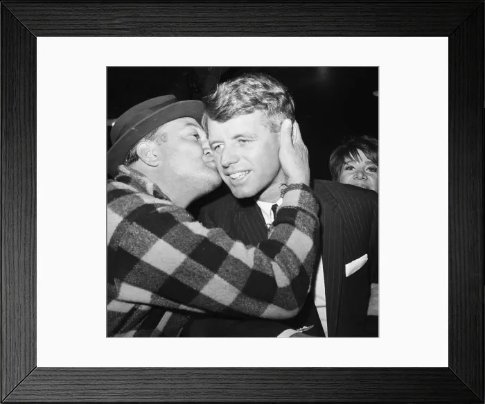 Framed Print : Tony Sabella Kissing Robert Kennedy Framed Print : Tony Sabella Kissing Robert Kennedy