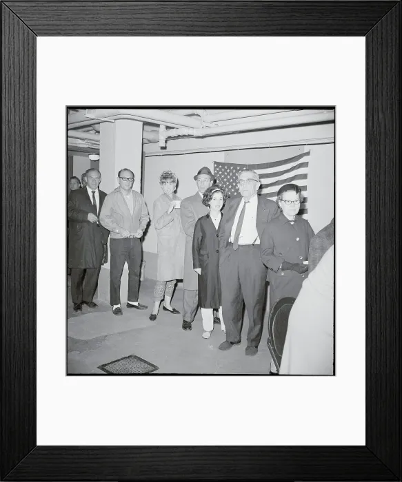 Framed Print : Bronx Citizens Waiting in Line to Vote Framed Print : Bronx Citizens Waiting in Line to Vote