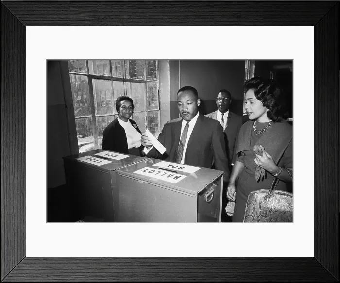 Framed Print : Dr. Martin L. King Voting Framed Print : Dr. Martin L. King Voting