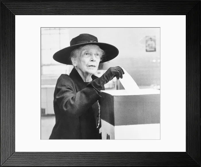 Framed Print : Socialite Alice Roosevelt Longworth Casting Her Vote Framed Print : Socialite Alice Roosevelt Longworth Casting Her Vote