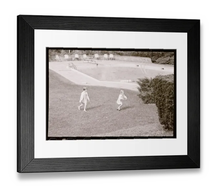 Framed Print : Kerry Kennedy Playing Near a Swimming Pool Framed Print : Kerry Kennedy Playing Near a Swimming Pool