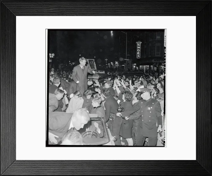 Framed Print : Robert F. Kennedy Making a Tour Framed Print : Robert F. Kennedy Making a Tour