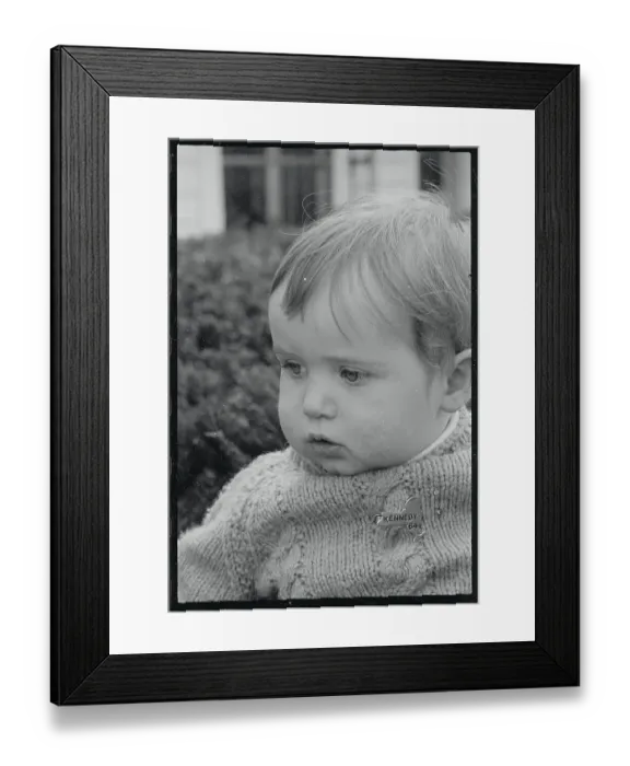 Framed Print : Christopher Kennedy Wearing RFK Campaign Pin Framed Print : Christopher Kennedy Wearing RFK Campaign Pin