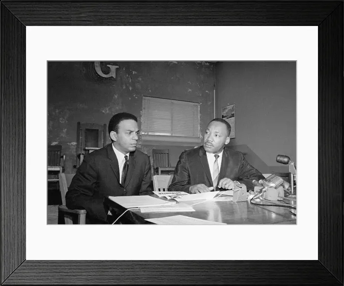 Framed Print : Dr. Martin Luther King & Andrew Young at News Conference Framed Print : Dr. Martin Luther King & Andrew Young at News Conference