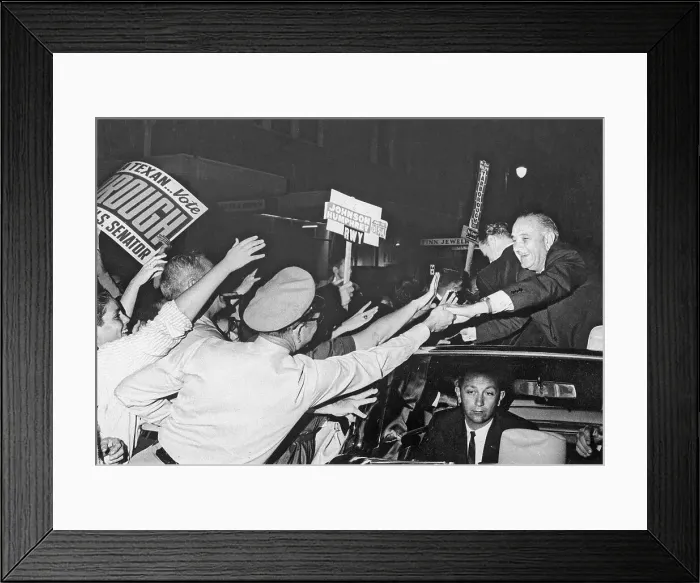 Framed Print : President Johnson Shaking Hands Framed Print : President Johnson Shaking Hands