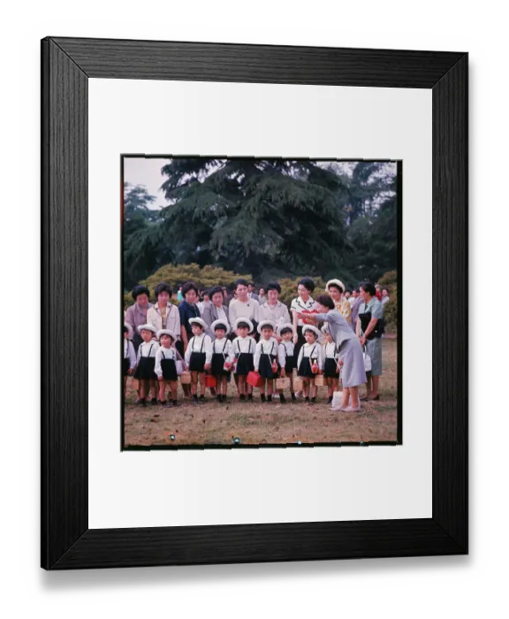 Framed Print : Prince Hiro and Mother at Potato Digging