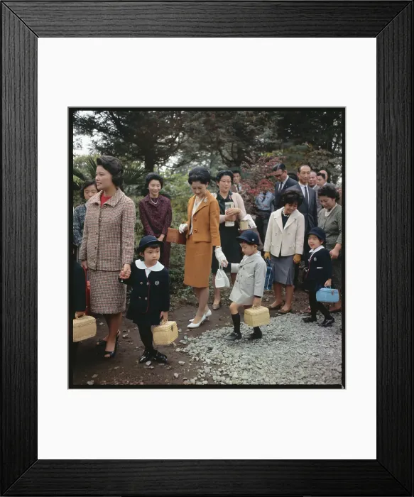 Framed Print : Prince Hiro and Mother at Potato Digging