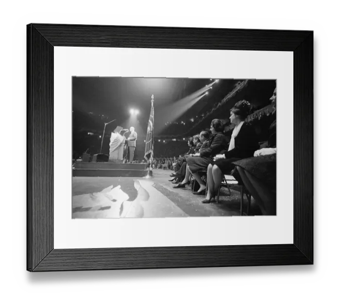 Framed Print : President Johnson Speaking to Everyone Framed Print : President Johnson Speaking to Everyone