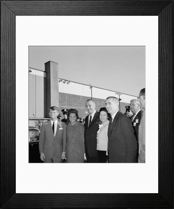 Framed Print : President Johnson and Robert F. Kennedy with Wives Framed Print : President Johnson and Robert F. Kennedy with Wives