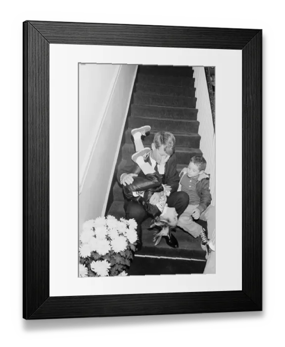 Framed Print : Robert Kennedy and Daughter Kerry Framed Print : Robert Kennedy and Daughter Kerry