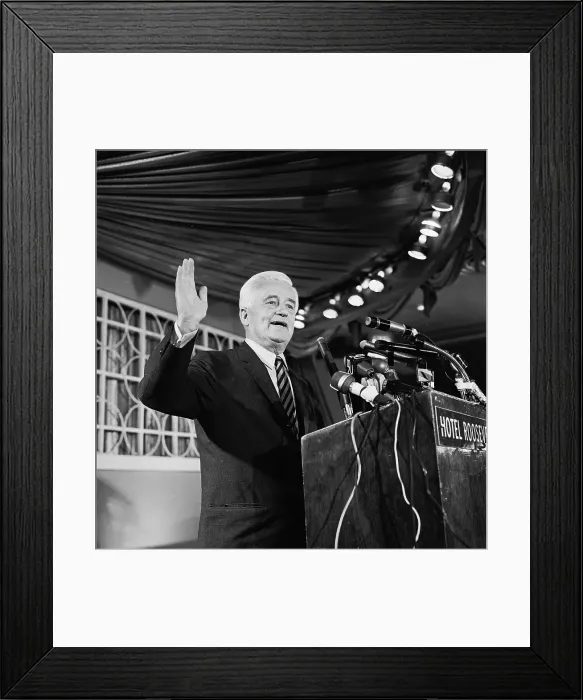 Framed Print : Kenneth Keating Gesturing at Podium Framed Print : Kenneth Keating Gesturing at Podium