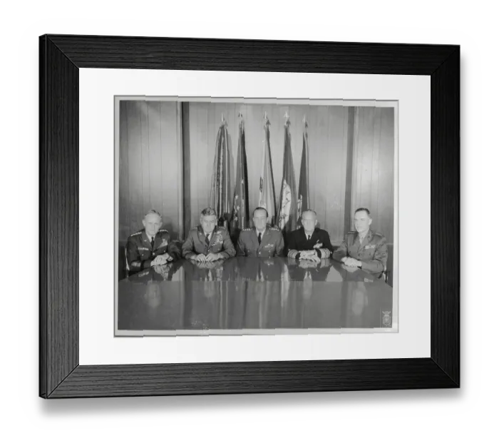 Framed Print : Joint Chiefs of Staff Standing Near Flags Framed Print : Joint Chiefs of Staff Standing Near Flags