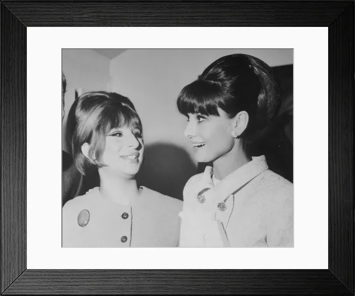 Framed Print : Barbara Streisand and Audrey Hepburn Talking Together Framed Print : Barbara Streisand and Audrey Hepburn Talking Together