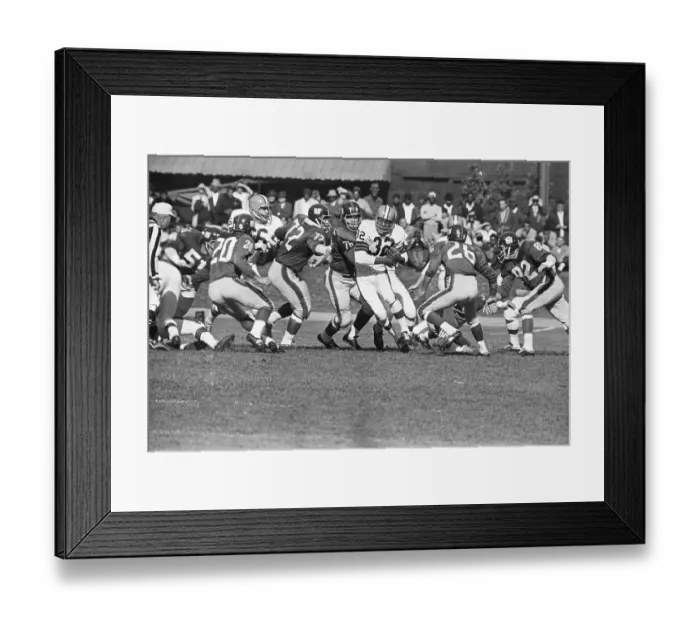 Framed Print : Jim Brown Pursued by Group of Players Framed Print : Jim Brown Pursued by Group of Players