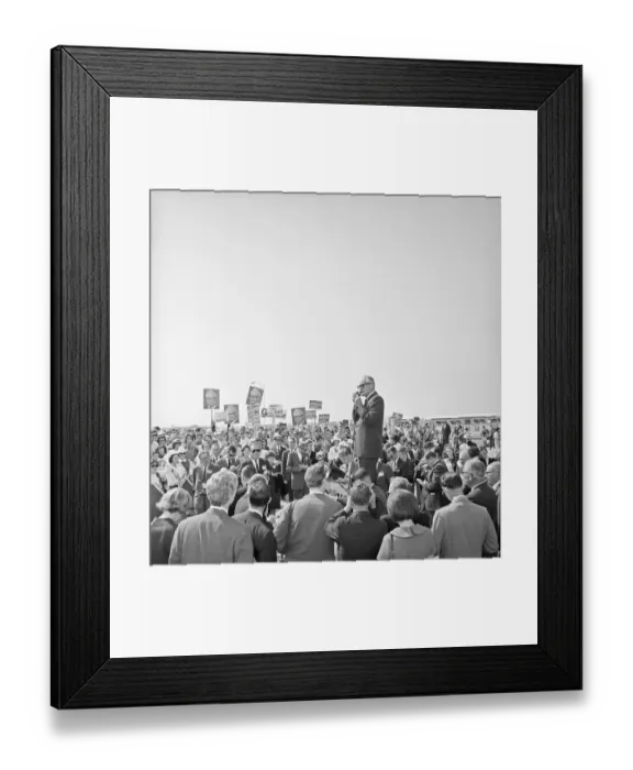 Framed Print : Barry Goldwater Speaking to Crowd