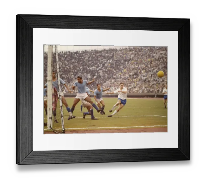 Framed Print : Soccer Game Action at the Olympic Games, 1964 Framed Print : Soccer Game Action at the Olympic Games, 1964