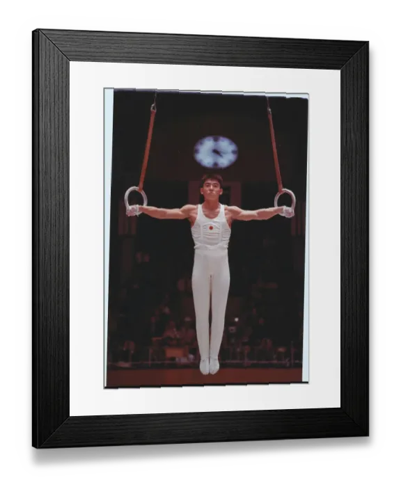 Framed Print : Takuji Hayata Performing Flying Rings Event Framed Print : Takuji Hayata Performing Flying Rings Event