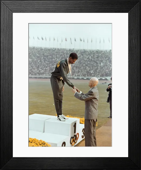 Framed Print : Bikila Abebe Accepting Gold Medal Framed Print : Bikila Abebe Accepting Gold Medal