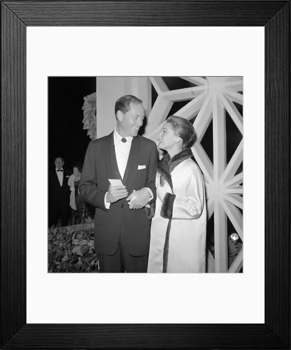 Framed Print : Audrey Hepburn and Mel Ferrer After Movie Premier Framed Print : Audrey Hepburn and Mel Ferrer After Movie Premier
