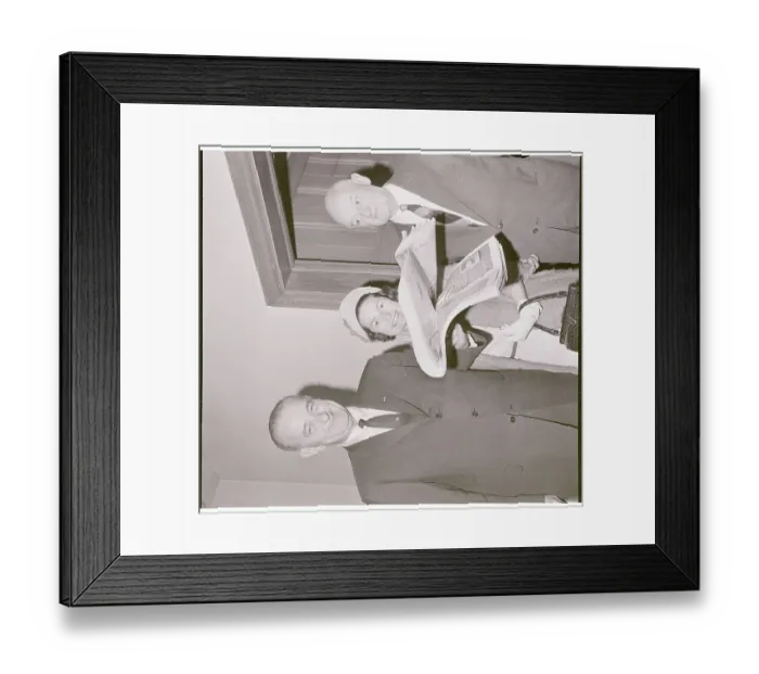 Framed Print : Lyndon and Lady Bird Johnson Touring Newspaper with John S. Knight Framed Print : Lyndon and Lady Bird Johnson Touring Newspaper with John S. Knight