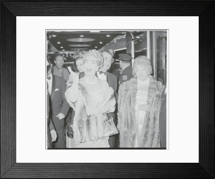 Framed Print : Actress Joan Crawford Acknowledging Premiere Crowd Framed Print : Actress Joan Crawford Acknowledging Premiere Crowd