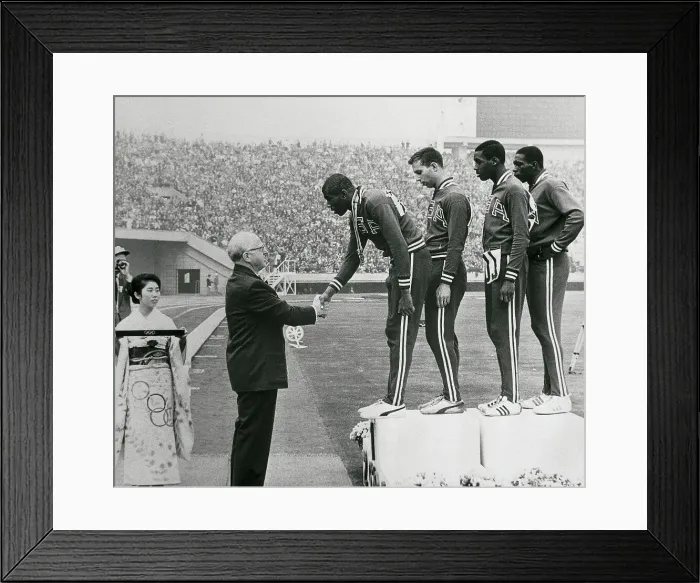 Framed Print : Avery Brundage Congratulating US Olympic Relay Team Framed Print : Avery Brundage Congratulating US Olympic Relay Team