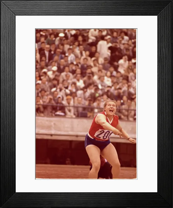 Framed Print : Tamara Press Finishing Shot Put Toss at Olympics Framed Print : Tamara Press Finishing Shot Put Toss at Olympics