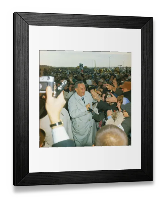 Framed Print : President Lyndon Johnson Amidst Crowd After Newspaper Endorsement Framed Print : President Lyndon Johnson Amidst Crowd After Newspaper Endorsement