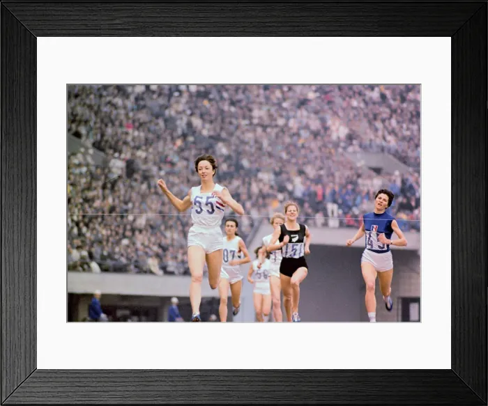 Framed Print : Ann Packer Winning Race Framed Print : Ann Packer Winning Race