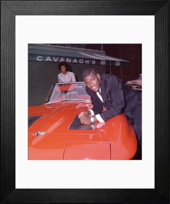 Framed Print : Bob Gibson Leaning on his New Car Framed Print : Bob Gibson Leaning on his New Car