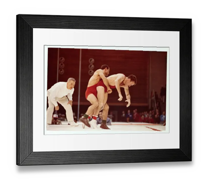 Framed Print : Imre Polyak Wrestling Roman Rurua Framed Print : Imre Polyak Wrestling Roman Rurua
