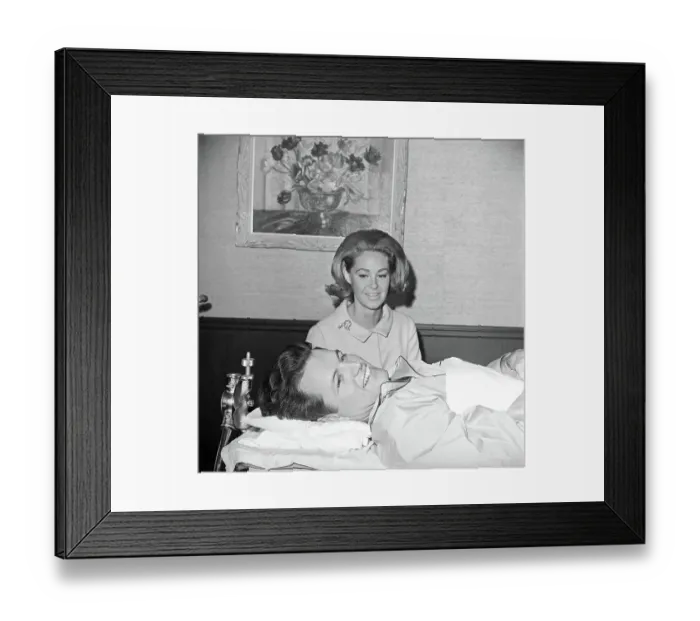 Framed Print : Edward Kennedy Smiling from His Bed Framed Print : Edward Kennedy Smiling from His Bed