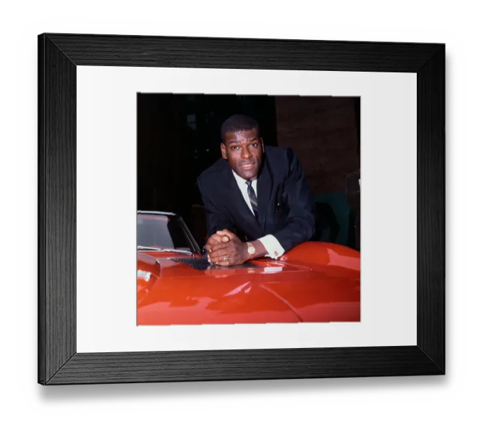 Framed Print : Bob Gibson Leaning on his New Car Framed Print : Bob Gibson Leaning on his New Car