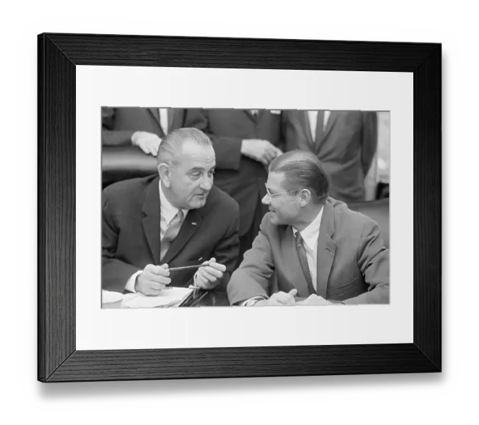 Framed Print : President Johnson With Robert McNamara Framed Print : President Johnson With Robert McNamara