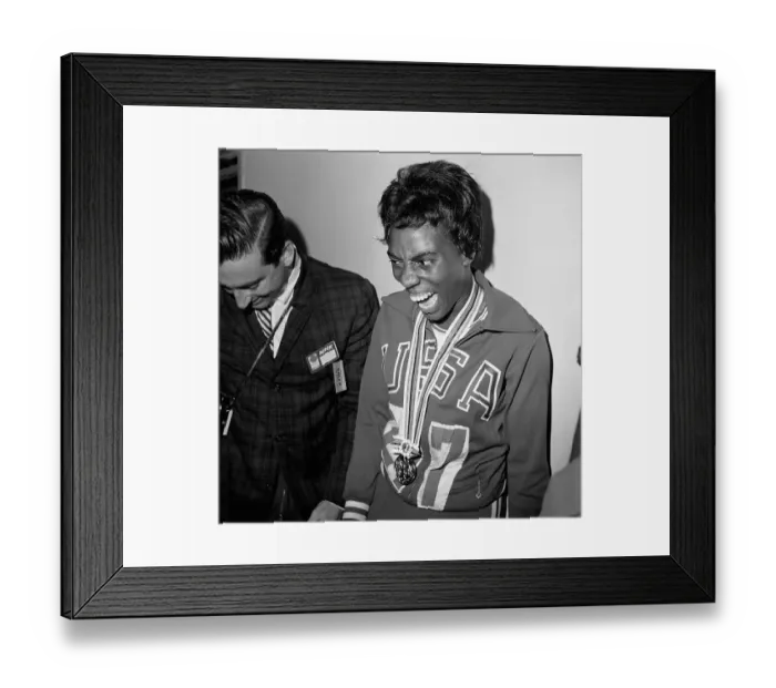 Framed Print : Wyomia Tyus Receives Gold Medal Framed Print : Wyomia Tyus Receives Gold Medal