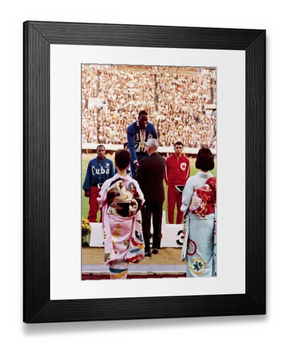Framed Print : Bob Hayes Standing on Winners Podium Framed Print : Bob Hayes Standing on Winners Podium